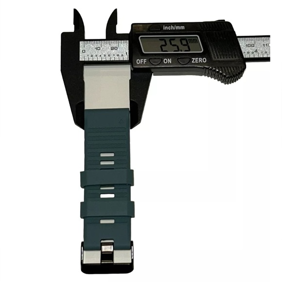 Watch Band 25mm Green w Black Rubber Replacement 4 Nixon 51-30 Strap Garmin NEW! - Picture 6 of 12